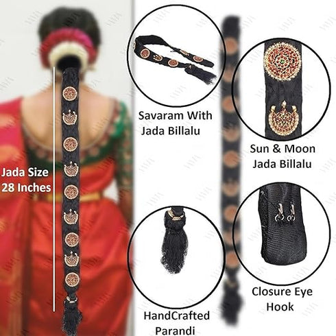 Traditional Pula Poola Jada Billalu Hair Choti